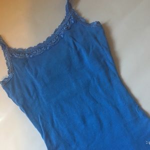 Blue Lace Tank Top